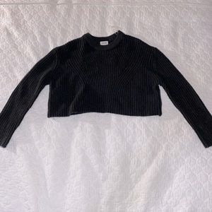 Black cropped sweater